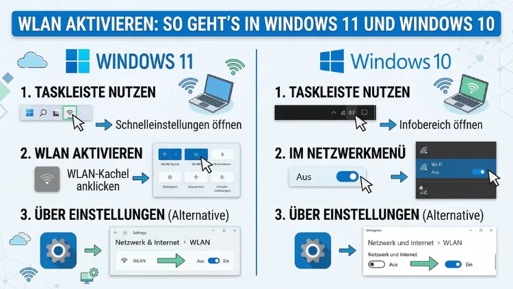 WLAN aktivieren: So geht’s in Windows 11 und Windows 10
