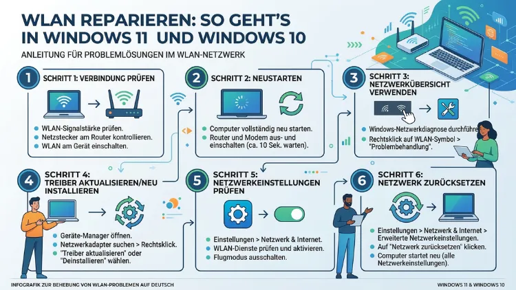 WLAN reparieren: So geht’s in Windows 11 und Windows 10