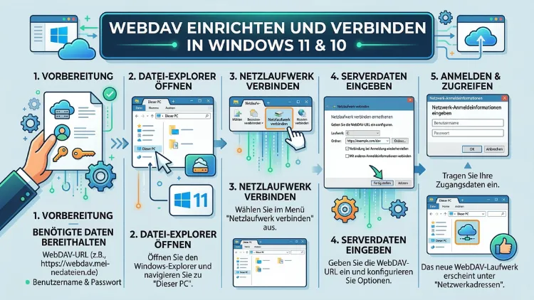 WebDAV einrichten und verbinden: So geht’s in Windows 11 und 10
