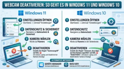 Webcam deaktivieren: So geht es in Windows 11 und Windows 10