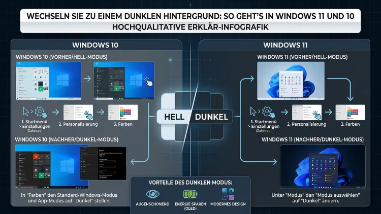 Wechseln Sie zu einem dunklen Hintergrund: So geht’s in Windows 11 und 10