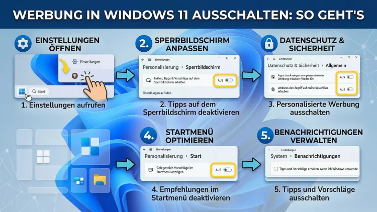 Werbung ausschalten: So geht’s in Windows 11