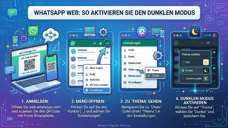 WhatsApp Web: So aktivieren Sie den dunklen Modus