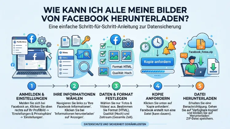 Facebook-Fotos herunterladen – alle Bilder sichern Anleitung