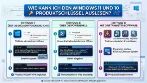 Wie kann ich den Windows 11 und 10 Produktschlüssel auslesen?