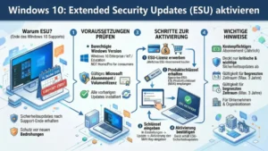 Windows 10: Extended Security Updates (ESU) aktivieren