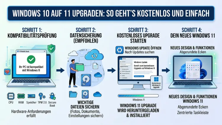 Windows 10 auf 11 upgraden: So geht’s kostenlos und einfach