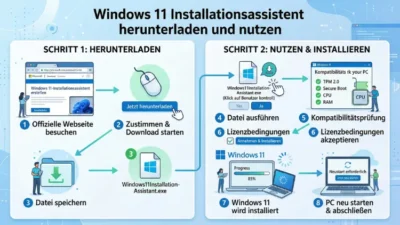 Windows 11 Installationsassistent herunterladen und nutzen