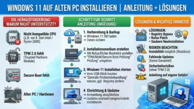 Windows 11 auf alten PC installieren | Anleitung + Lösungen