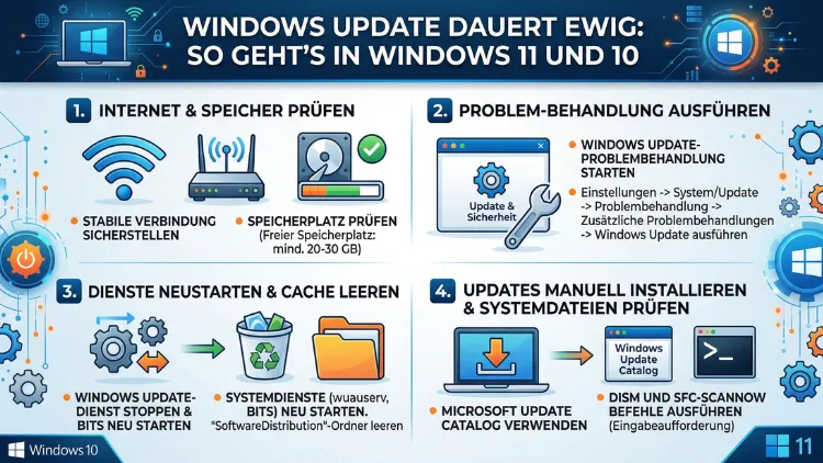 Windows Update dauert ewig: So geht’s in Windows 11 und 10
