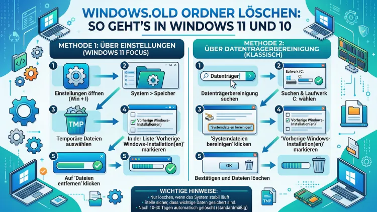 Windows.old Ordner löschen: So geht’s in Windows 11 und 10