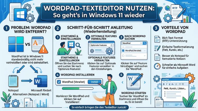 WordPad-Texteditor nutzen: So geht’s in Windows 11