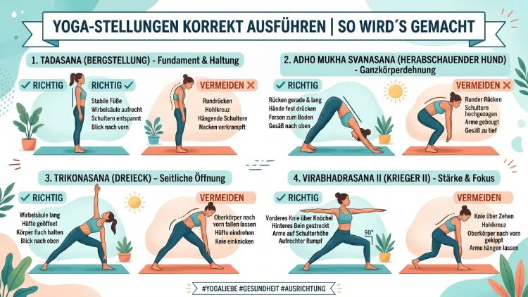 Yoga-Stellungen korrekt ausführen | So wird’s gemacht