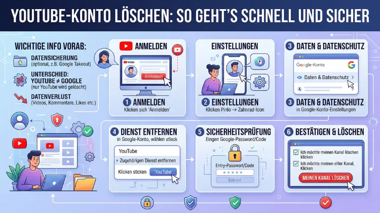 YouTube-Konto löschen: So geht’s schnell und sicher