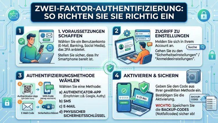 Zwei-Faktor-Authentifizierung: So richten Sie sie richtig ein
