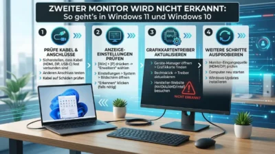 Zweiter Monitor wird nicht erkannt: So geht’s in Windows 11 und Windows 10
