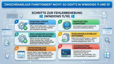 Zwischenablage funktioniert nicht: So geht’s in Windows 11 und 10