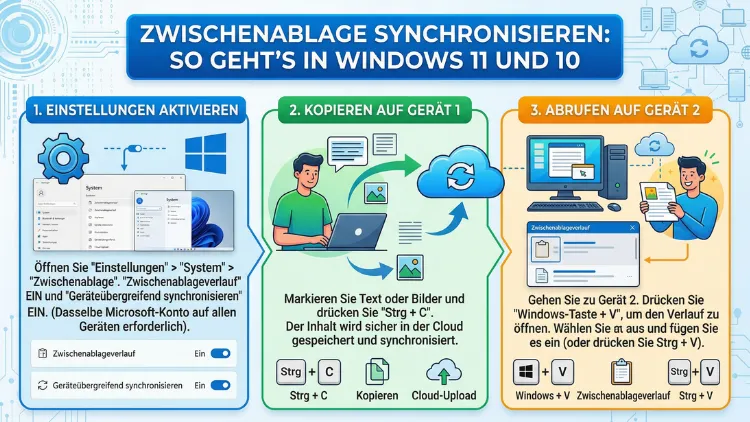Zwischenablage synchronisieren: So geht’s in Windows 11 und 10