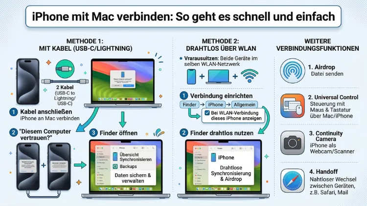 iPhone mit Mac verbinden: So geht es schnell und einfach