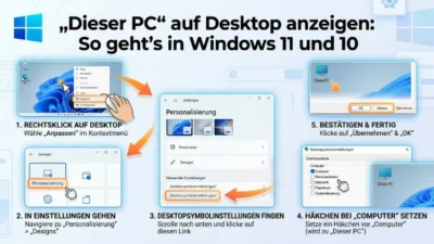„Dieser PC“ auf Desktop anzeigen: So geht’s in Windows 11 und 10
