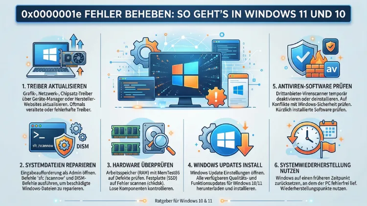 0x0000001e Fehler beheben: So geht’s in Windows 11 und 10