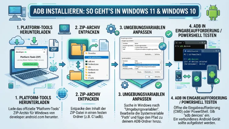 ADB installieren: So geht’s in Windows 11 und Windows 10