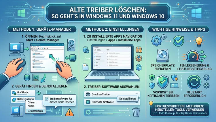 Alte Treiber löschen: So geht’s in Windows 11 und Windows 10