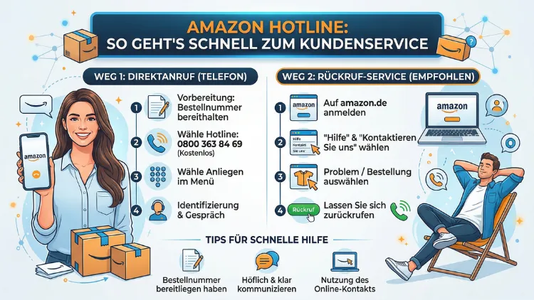 Amazon Hotline: So geht’s schnell zum Kundenservice
