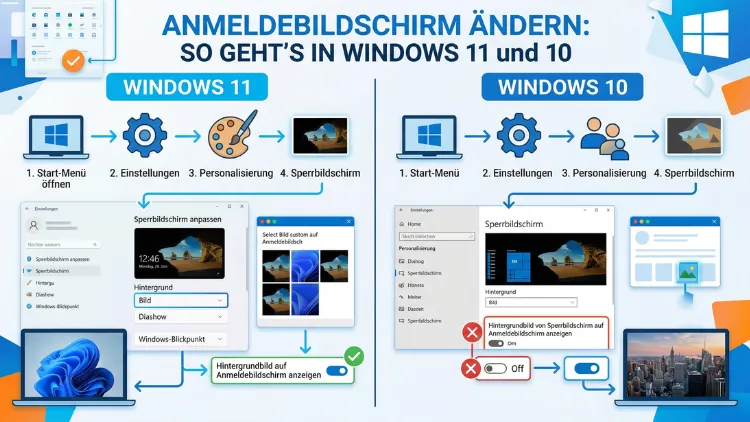 Anmeldebildschirm ändern: So geht’s in Windows 11 und 10