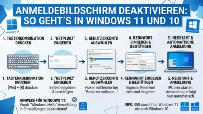 Anmeldebildschirm deaktivieren: So geht’s in Windows 11 und 10