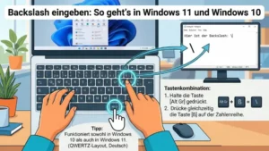 Backslash eingeben: So geht’s in Windows 11 und Windows 10