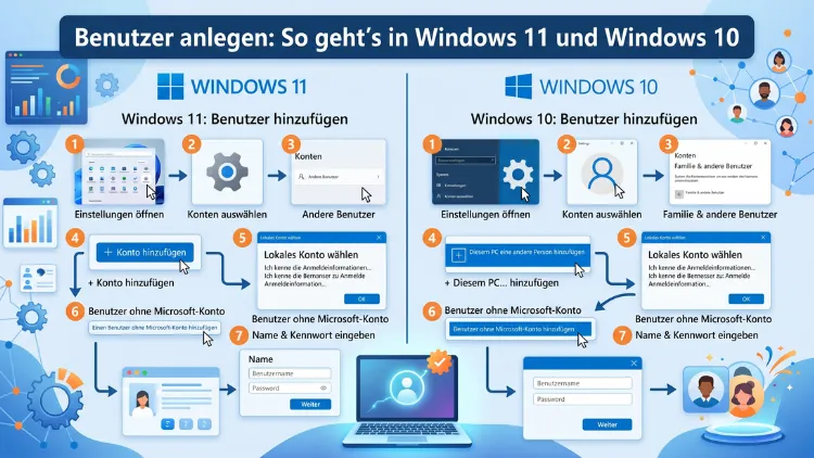 Benutzer anlegen: So geht’s in Windows 11 und Windows 10