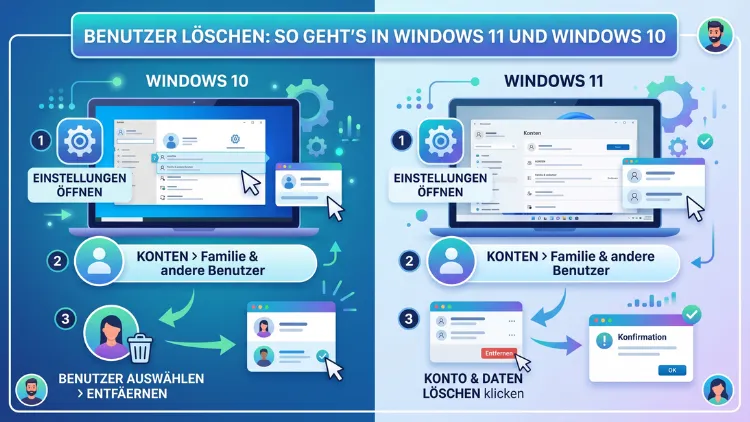 Benutzer löschen: So geht’s in Windows 11 und Windows 10