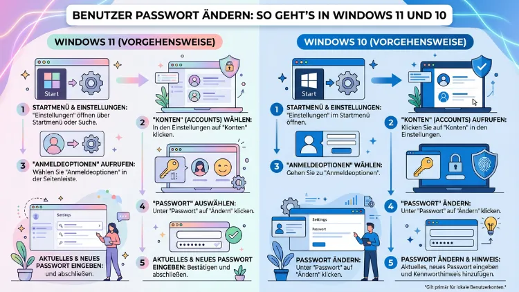 Benutzerpasswort ändern: So geht’s in Windows 11 und 10