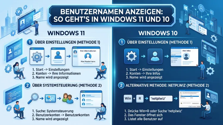 Benutzernamen anzeigen: So geht’s in Windows 11 und 10