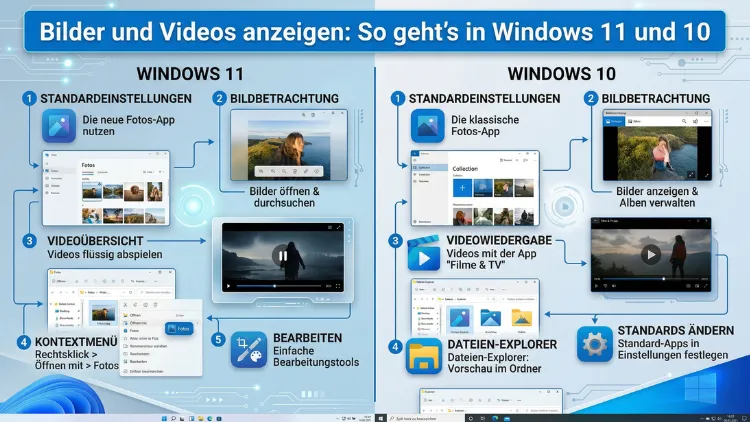 Bilder und Videos anzeigen: So geht’s in Windows 11 und 10