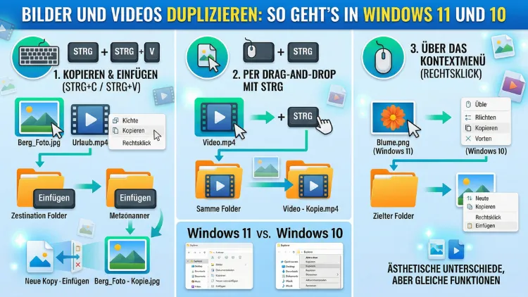 Bilder und Videos duplizieren: So geht’s in Windows 11 und 10