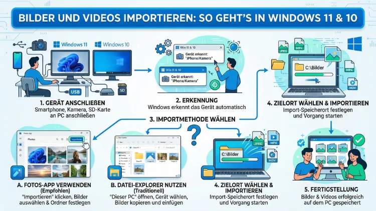 Bilder und Videos importieren: So geht’s in Windows 11 und 10