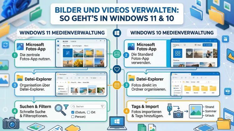 Bilder und Videos verwalten: So geht’s in Windows 11 und 10