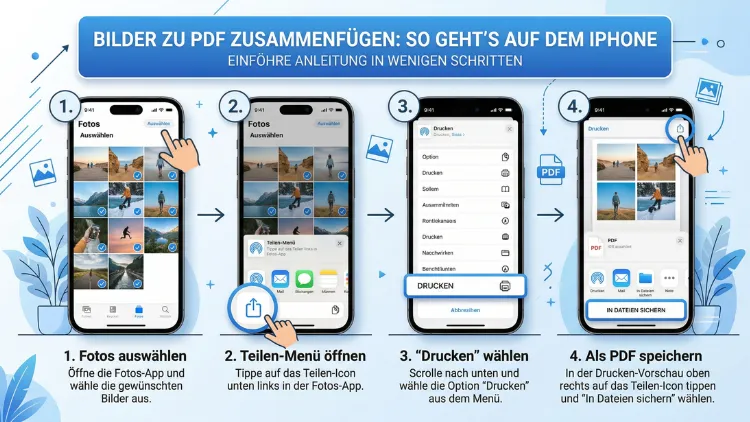 Bilder zu PDF zusammenfügen: So geht’s auf dem iPhone