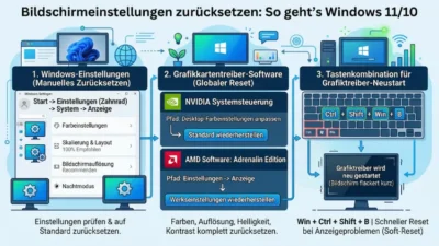 Bildschirmeinstellungen zurücksetzen: So geht’s in Windows 11/10