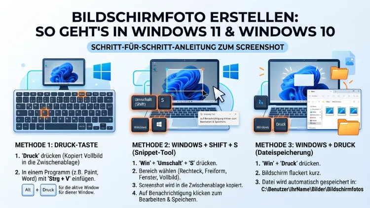 Bildschirmfoto: So geht’s in Windows 11 und Windows 10