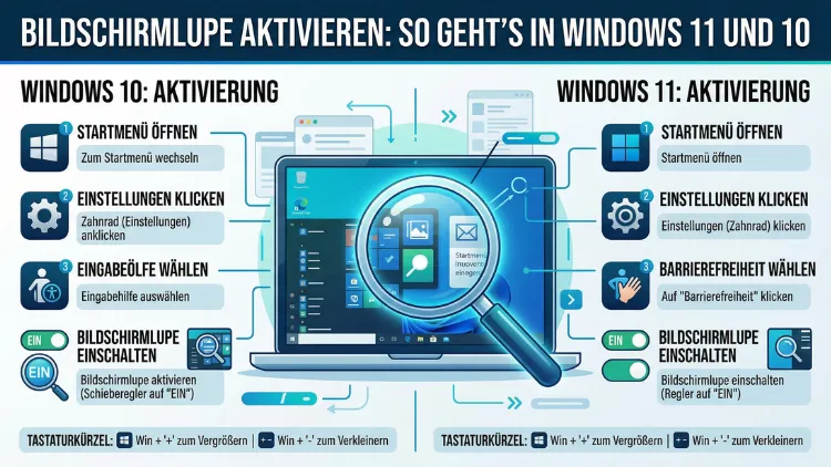 Bildschirmlupe aktivieren: So geht’s in Windows 11 und 10