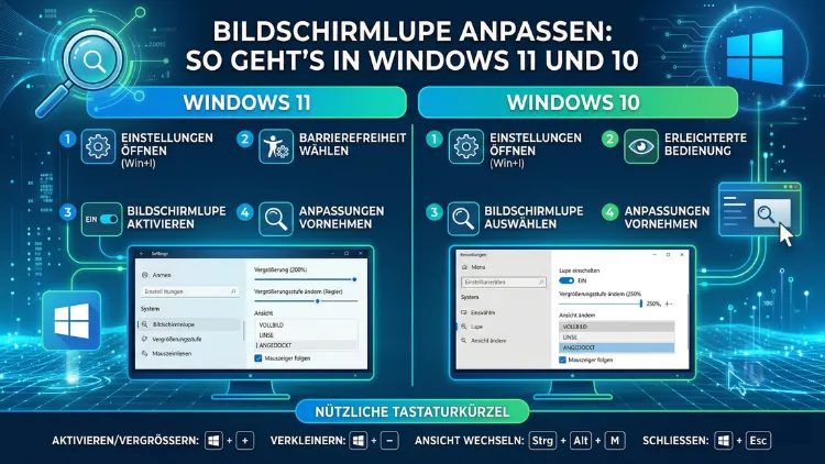 Bildschirmlupe anpassen: So geht’s in Windows 11 und 10