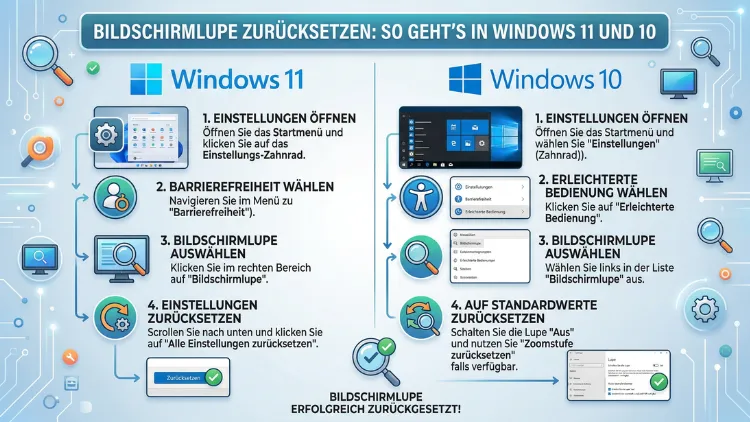 Bildschirmlupe zurücksetzen: So geht’s in Windows 11 und 10