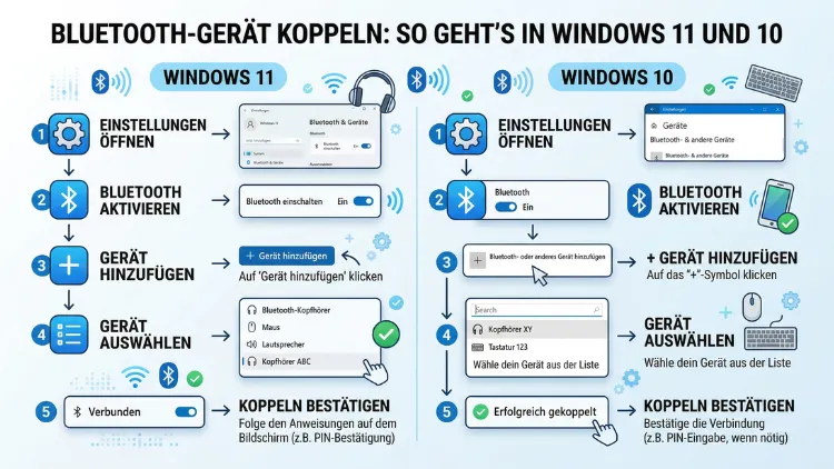 Bluetooth-Gerät koppeln: So geht’s in Windows 11 und 10
