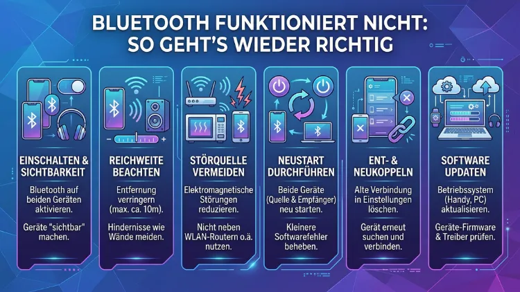 Bluetooth funktioniert nicht: So geht’s wieder richtig