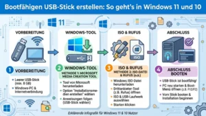 Bootfähigen USB-Stick erstellen: So geht’s in Windows 11 und 10