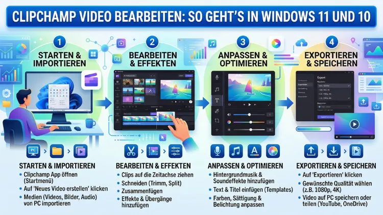 Clipchamp Video bearbeiten: So geht’s in Windows 11 und 10