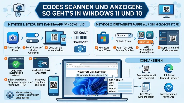 Codes scannen und anzeigen: So geht’s in Windows 11 und 10